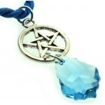 Swarovski Baroque Aquamarine Pentacle Pendant